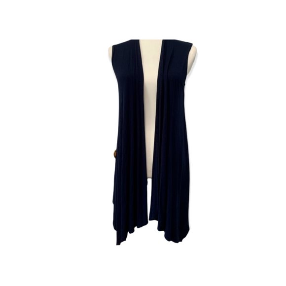 Popana Tops - Popana Sleeveless Open Cardigan Vest